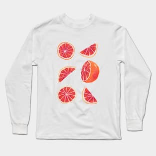 Watercolor Blood Orange Long Sleeve T-Shirt